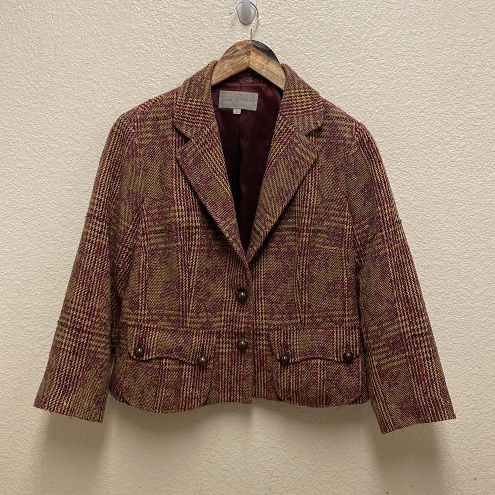 Earl Rutenberg Plaid Blazer Large